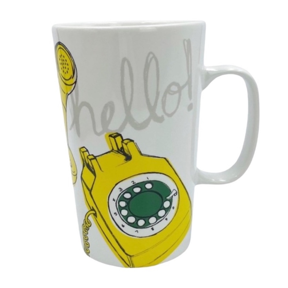 Starbucks | Hello Retro Yellow Rotary Telephone 16oz Coffee Tea Mug 2015